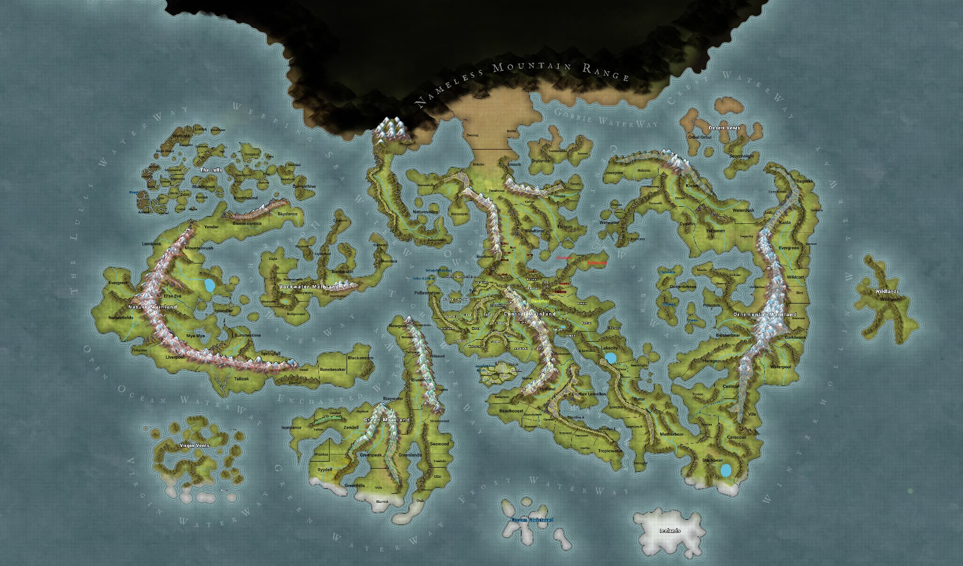 World Timer terrain map
